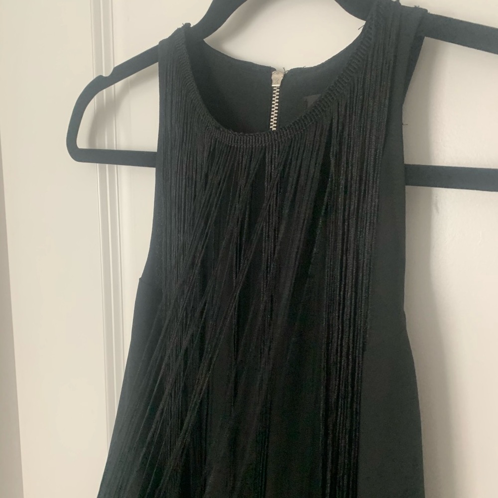 topshop sexy fringe top Black S